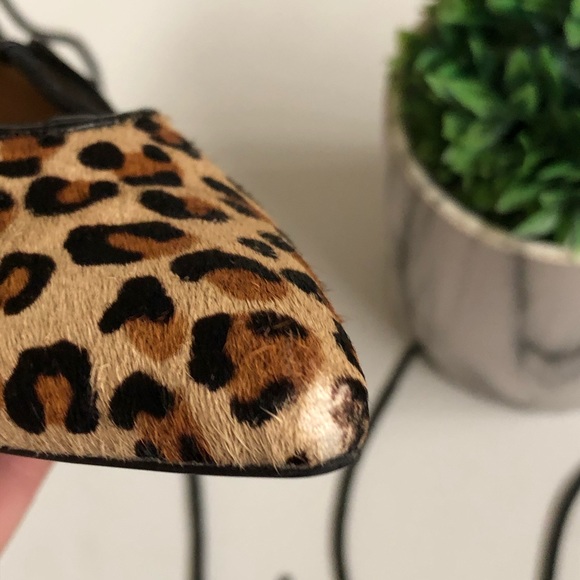 ZARA Leopard Print Lace Up Flats - Picture 9 of 11